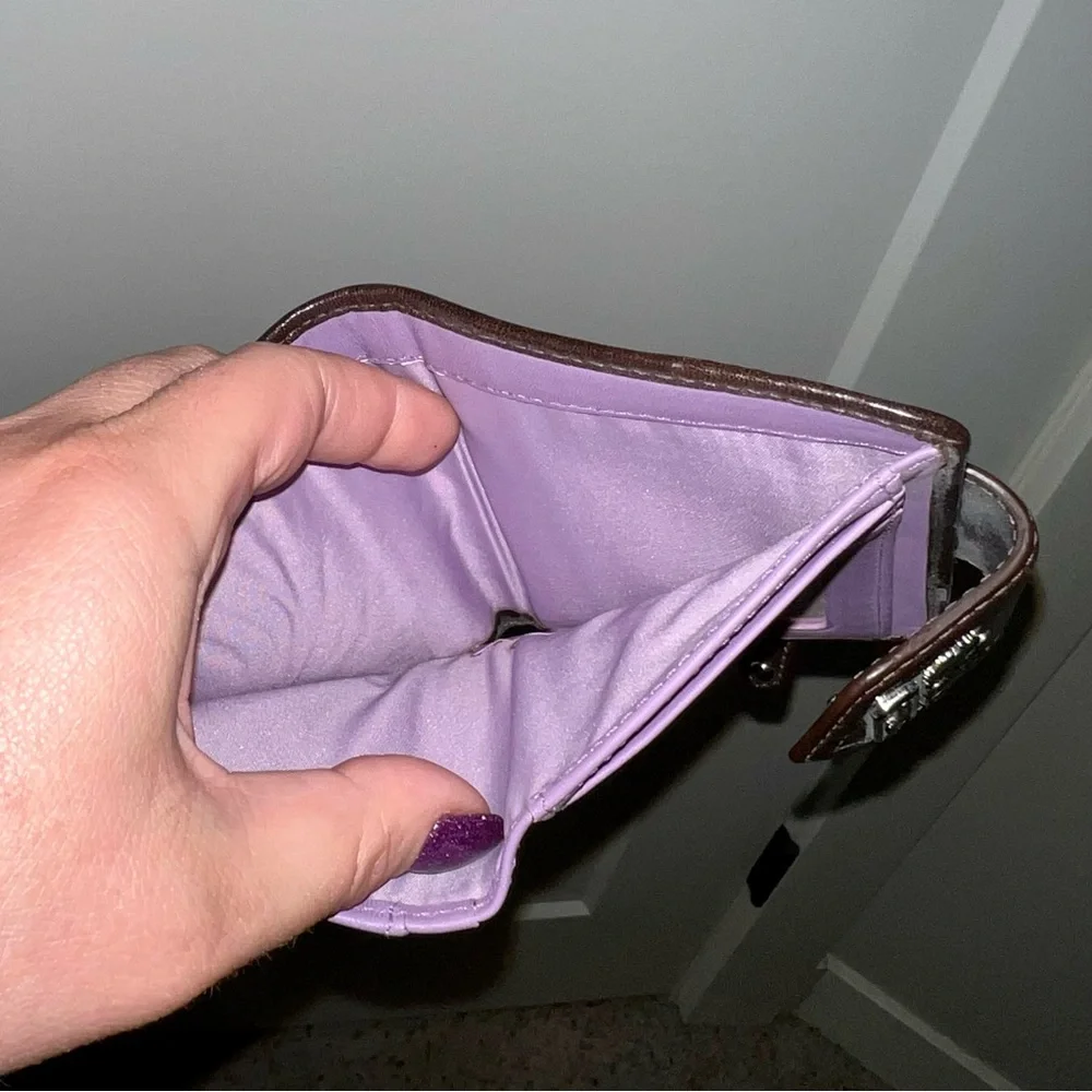 Coach Purple and Brown Patterned Hobo Bag & Wallet - Picture 7 of 11